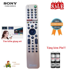 Remote Điều khiển tivi Sony giọng nói RMF-TX600U- Hàng mới logo Sony mạ bạc BH 6 tháng Tặng kèm Pin