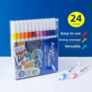 12/24/36/48/60/80 Colors Acrylic Marker Pen Coloring Pen Painting and Drawing Acrylic Office Marker