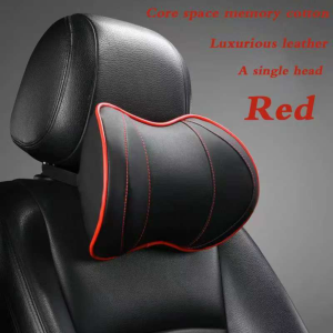 3D PU Leather Breathable Headrest Pillow Memory Foam Sponge Car Head Neck Rest Back Support
