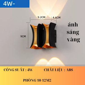 Đèn hắt treo gắn tường trang trí hiện đại 2 đầu kháng chống nước 220v Smartlife.89