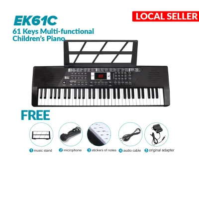 Piano BLW EK-61C 61 Keys Children Electric Piano Digital Electronic Learning Keyboard Package Alat Muzik 电子琴