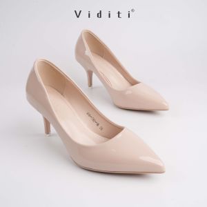 Viditi Grace Glossy Heels 6 cm // Sepatu Import Wanita // Tumit // Hak Tinggi // Polos // Pesta // Wedding // Nikahan // Wisuda // Seserahan