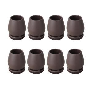 8Pcs Shock Absorption Chair Leg Covers Caps with Felt Pad Chair Leg Floor Protectors for Hardwood Floor Enduring