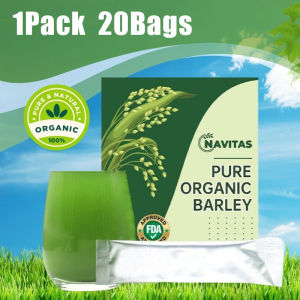 Navitas Barley Grass Powder 20 Bags/box 100% Natural Healthy Organic Pure Barley Grass Low Sugar Body Diabetic Drink Moistening Slimming Detoxification and Weight Loss Barley Matcha Beverage Powder