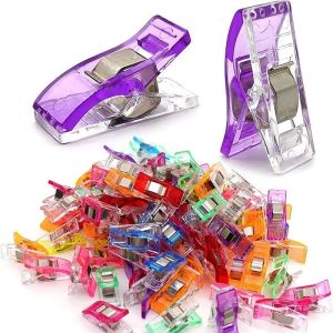 50Pcs Plastic Sewing Quilting Binding Clips Axe Clips for DIY Patchwork Fabric Quilting Craft Sewing Knitting