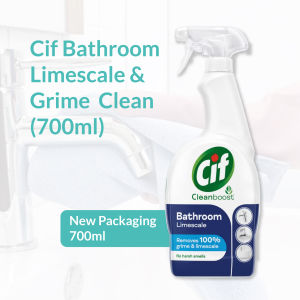 CIF Perfect Finish Anti Limescale Spray Tap Cleaner Soap Scum Removal Stains Removal Limescale Removal (700ml) Pembersih Deposit Air Keras Sink Bilik Mandi