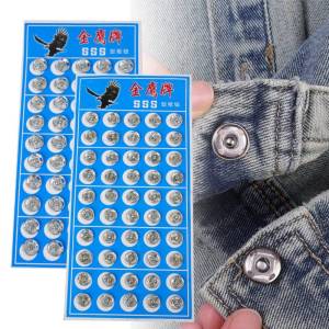 50/100PCS Metal Snap Fasteners Press Button Stainless Steel Buckle Concealed Buckle for Clothing