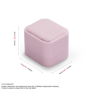 Oirlv Pink Velvet Engagement Ring Box Necklace Earrings Bracelet Jewelry Organizer Storage Birthday Gift Packaging Box H008 H066
