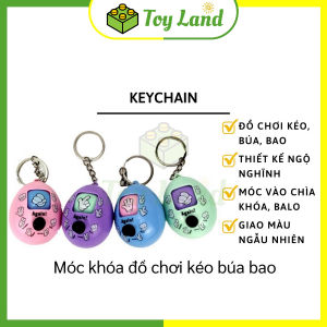 Đồ Chơi Móc Khóa Trứng Oẳn Tù Tì Bấm Nút Kéo Búa Bao Dân Gian Đeo Ba Lô Đồ Chơi Trẻ Em Giải Trí