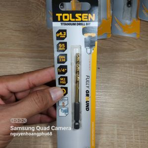 Mũi khoan sắt thép Inox gỗ thương hiệu Tolsen chuôi lục giác