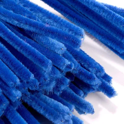 (READY STOCK) 100pcs Chenille stick stems pipe cleaner/ kawat dawai bulu/ kraftangan/diy/cekak sanggul/bunga