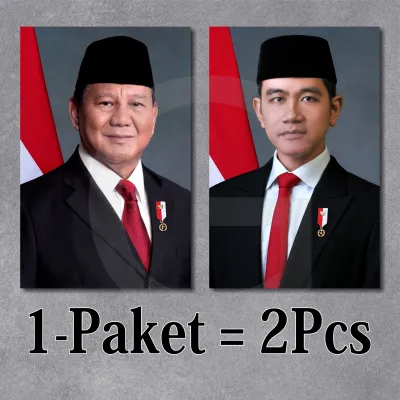 POSTER FOTO PRESIDEN WAKIL PRESIDEN DAN GARUDA PLUS BINGKAI 12R (20x30)