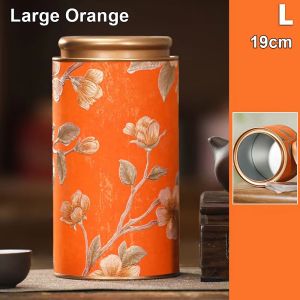 SIERWU 1Pcs 10/19cm Empty Tea Can Green Black Tea Packaging Tinplate Storage Can Household Tea Sealed Jar
