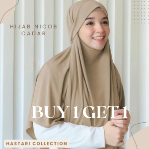 HASTARI Buy1Get1 JILBAB KERUDUNG SYARI NICOB CADAR
