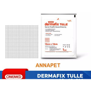 Dermafix Tulle 10x10cm Paraffin Gauze Onemed isi 10 Kasa Steril Dressing Rawat Luka