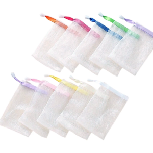Quick Lathering Bath Accessory Fiber Soap Net Irritating Resistant Texture Perfect For Elderly And Kids Skincare