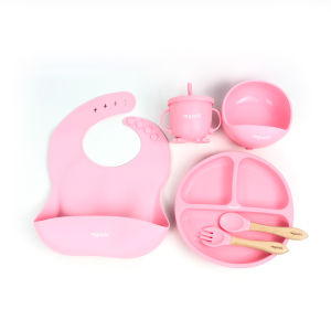 Regashi Tempat Makan Bayi Silikon | Alat Makan Bayi Silikon | Baby Set Completed Tableware