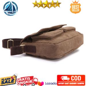 BISA COD - Dxyizu Tas Selempang Messenger Bag Bahan Canvas / Tas Pria / Tas Selempang / Fashion Pria - A295