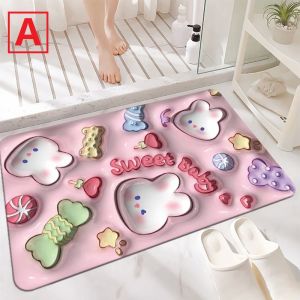 Absorbent DoorMat Super 3D Cute Printed Anti-slip Floor Mat Rug Kitchen Mat Home Carpet Quick Drying