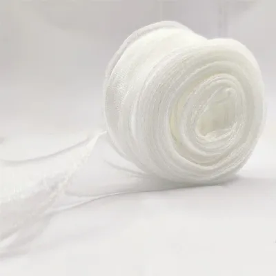 9m Iridescent Wavy Edge Fishtail Yarn (4cm Wide) | Sparkle Foil Ribbon for Flower Arrangements | Gift Wrapping Decor | Cake Decoration Trim | Wedding Party DIY Crafts | Shimmering Wave Edge Ribbon | Multicolor Iridescent Decorative Yarn