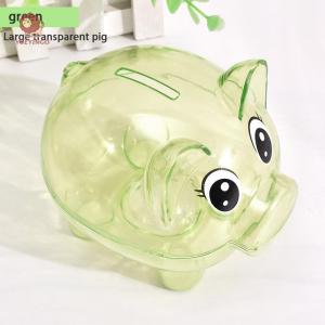 YUEYINGO Trong Suốt Pig Đồ Chơi Cho Quà Tặng Trẻ Em Tiền Xu Con Heo Đất Ngân Hàng Đạo Cụ Rõ Ràng Pig Nhựa Con Heo Đất Ngân Hàng Đồng Xu Tiền Mặt Thu Tiết Kiệm Hộp