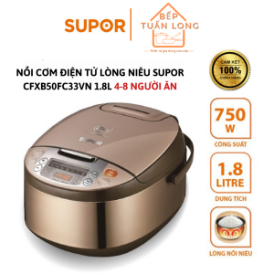 Nồi Cơm Điện Tử Lòng Niêu Supor 50FC33 Dung Tích 1.8L-750w Bảo Hành Chính Hãng 1 Năm