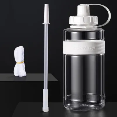 LYMEDIA 2L/1.5L/1L/0.6L Sports Water Bottle with Straw Large Capacity Drinking Bottle Portable Plastic Fitness Cup Men Women