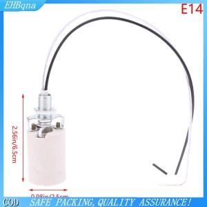 [COD] E14 E27 Ceramic Screw Lamp Holder LED Light Heat Resistant Adapter Home Use Round Socket For Bulb Base With Cable