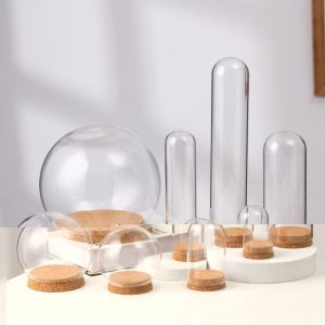 TRADER กระจกสำหรับผู้หญิง ฝาครอบกันฝุ่นลายดอกไม้ โปร่งใสโปร่งใส ใสสะอาด ฝาครอบแก้วดอกไม้สด ของขวัญสำหรับเด็ก ของตกแต่งบ้าน ขวดใส่เค้ก