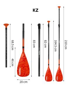 SUP paddle carbon fiber paddle full carbon color pattern three-section