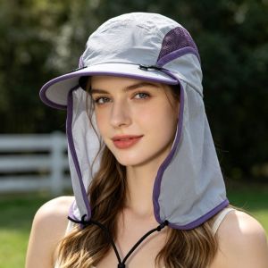 NOBLELUX Quick Dry Sun Visor Flap Hat 5 Panel Mesh Breathable Fishing Cap  UV Protection Sun Protection Hat Outdoor