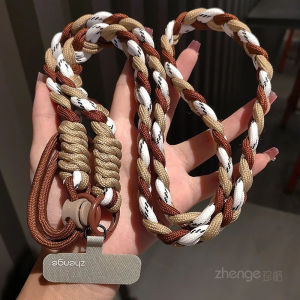 Mobile Phone Lanyard Cross-body Bold Ponytail Braided Can Back Long Ladies Outdoor Travel Travel