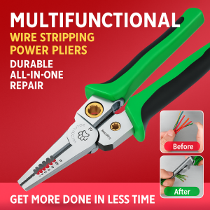 Industrial Grade 7-in-1 Wire Stripper Cutter Automatic Cable Stripping Crimping Cutting Pliers for Electricians