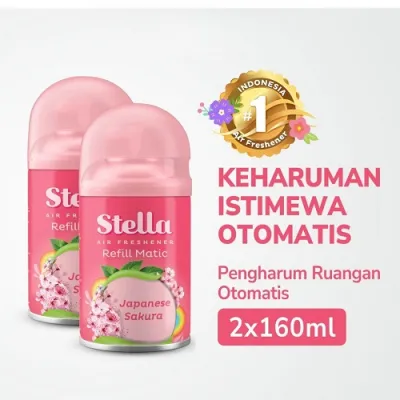Paket 2 pcs Stella Matic Refill New Raja Ampat 160ml