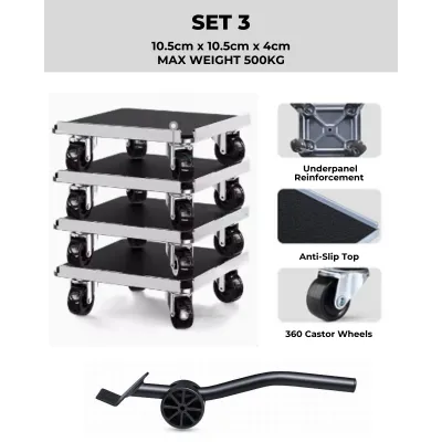 EZ-GO Furniture Mover Slider Kit - Package Includes 4 sliders and 1 improved lever bar