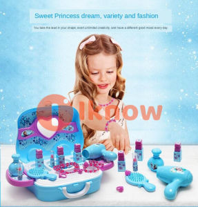 I know Disney Princess Frozen Pretend Play Makeup Toy Beauty Salon Set for Little Girls Kids Princess Vanity Case Dress Up Toys for 345 yrs Toddlers Make Up Play Girl Birthday Gift Set