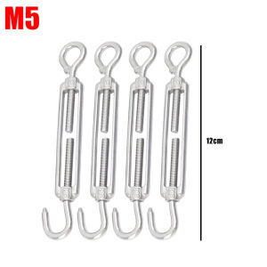 10PCS Stainless Steel Hook and Eye Turnbuckle Tensioners Rigging Sailing Hardware Wire Rope Tension Adjustable Garden Wire Turnbuckle