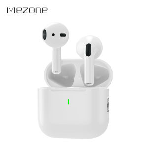 TWS Wireless Earbuds Mezone Lightfun Bluetooth Headphones with Lanyard 3D Surround Sound Half In-ear Earphones 6H Playtime with Microphone Noise Canceling Waterproof Game Headset with Strap for Smart Phone