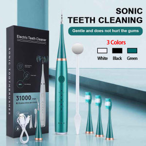 2 In 1 Teeth Cleaner Tartar Ultrasonic Tooth Cleaner Teeth Whitening Dental Scaler Tartar Remover Usb Electric Tooth Brush Electric Toothbrushes for Adult