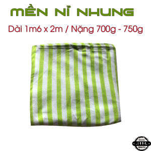 Mền chỉ len Sọc Xanh Lá 1m6 x 2m /800g - 900g