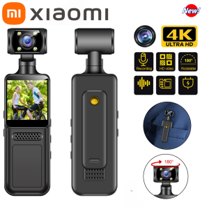 Máy ảnh bỏ túi cầm tay Xiaomi 4K HD Máy ảnh cầm tay mini xoay 180 ° Máy ảnh thể thao ngoài trời có thể đeo được tầm nhìn ban đêm 2025 Mới