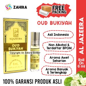 Parfum Gaharu OUD BUKIYAH BPOM Al Jazeera Asli Indonesia Aroma Kasturi Kijang Kuat Misk Taharah