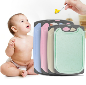 Kitchen Chopping Board Wheat Straw Anti Bacterial Cutting Board Anti Mold Chopper Board Papan Pemotong