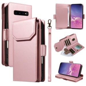 Leather Flip Case For Samsung Galaxy A56 A36 5G S21 FE Note 20 Ultra S20 FE S10 Plus A51 A71 A21s A32 Note 10+ Note 9 Note 8 A20 A30 A50 A70 Multi-Funct Wallet Card Phone Cover