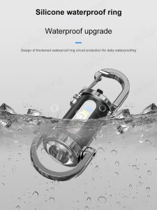 【Low Price】Mini Keychain Flashlight Water Proof LED Emergency Light USB Charge Camping Lights Multifunctional Protable Outdoor PhIeo