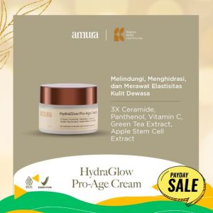 AMURA DAY CREAM - HydraGlow Pro-Age Day Cream 3X Ceramide Terhidrasi Terlindungi & Bersinar (30g)