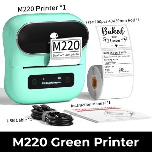 phomemo M220 Thermal Label Printer Support 20-80mm Width Inkless Portable Barcode Bluetooth Sticker Maker Machine Great for Clothing Jewelry Supermarket Retail Store Home Price tag