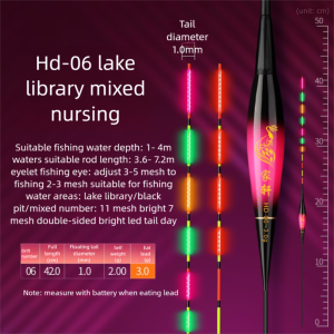 WENKEN Slip Drift Tube Electronic Fishing Float 2 Light Indicator Rock Fishing Floats High Quality Buoy Strike LED Light Float Night Fishing
