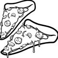 Bánh Pizza - Set 20 Tờ Tranh Tô Màu A4 A5 Dành Cho Màu Sáp, Màu Chì - TRANH TÔ MÀU COLOR LAND. 