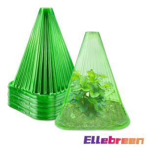 Ellebreen 10Pcs Plastic Plant Covers Weather-Proof Plant Hats Protection Outdoor Garden Supplies Seedling Prot